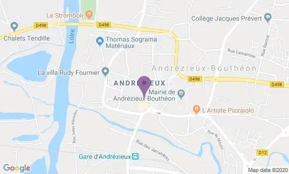 Localisation Andrezieux Boutheon - 42160