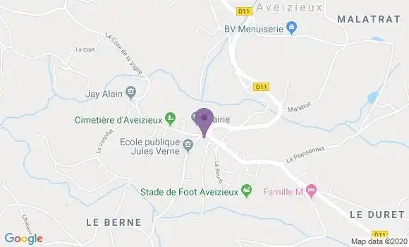 Localisation Aveizieux Ap - 42330