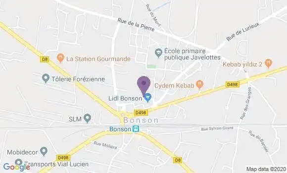 Localisation Bonson Bp - 42160