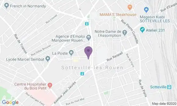 Localisation Saint Etienne Hotel de Ville - 42000