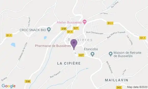 Localisation Bussieres Bp - 42510
