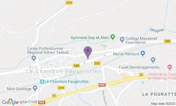 Localisation Le Chambon Feugerolles - 42500