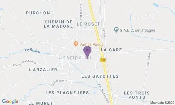 Localisation Champdieu Bp - 42600