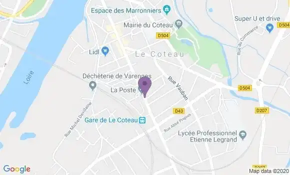 Localisation Le Coteau - 42120