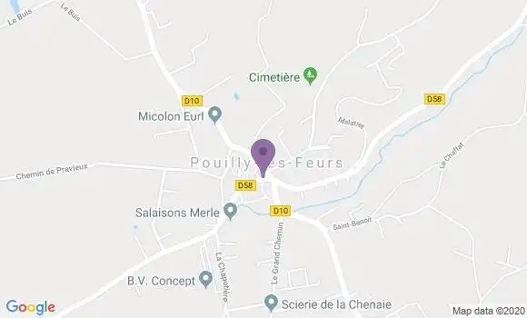 Localisation Pouilly les Feurs Ap - 42110