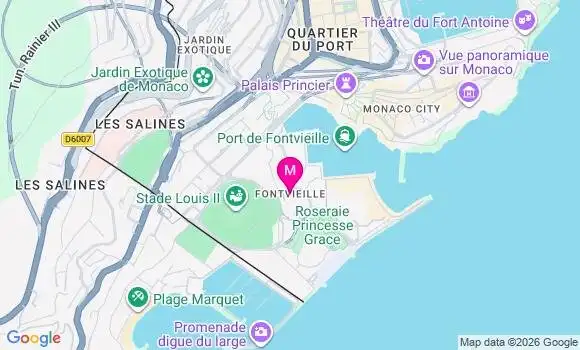 Localisation Monaco Fontvieille - 98000