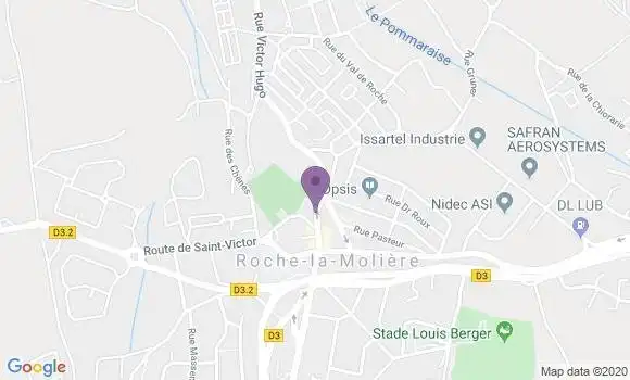 Localisation Roche la Moliere - 42230