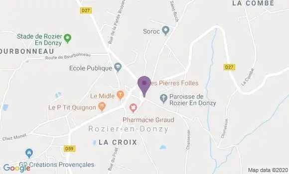Localisation Rozier En Donzy Bp - 42810