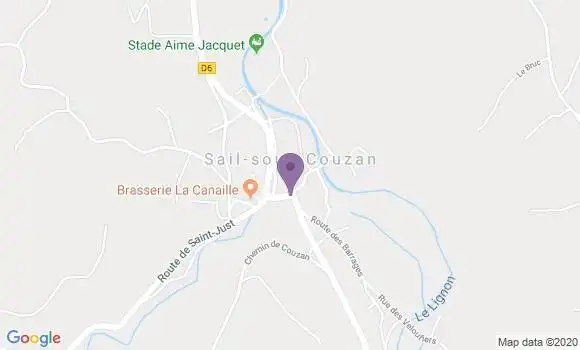 Localisation Sail sous Couzan Bp - 42890