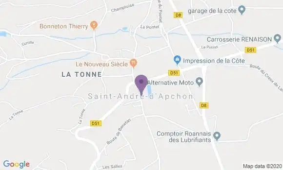 Localisation Saint Andre d