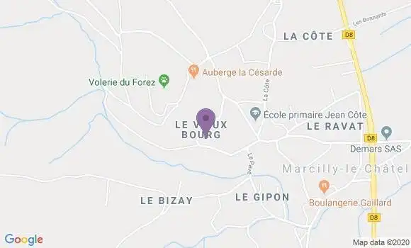 Localisation Saint Bonnet le Courreau Ap - 42940