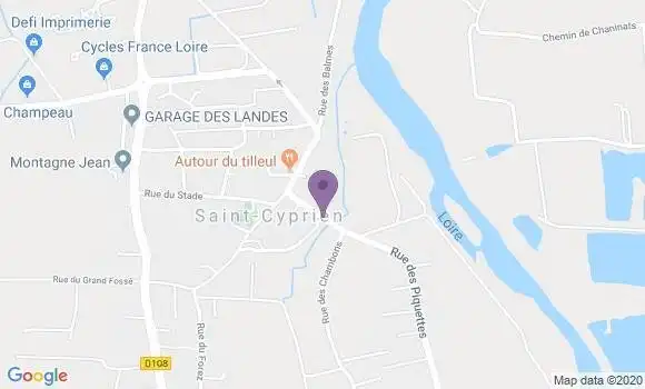 Localisation Saint Cyprien Ap - 42160