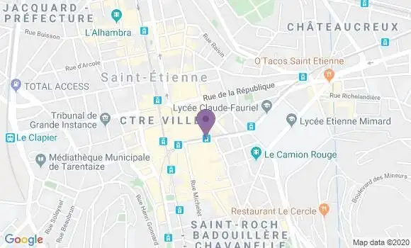 Localisation St Etienne Grand Poste - 42000