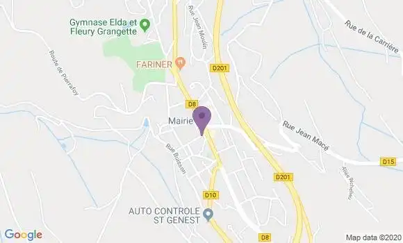 Localisation Saint Genest Lerpt Bp - 42530