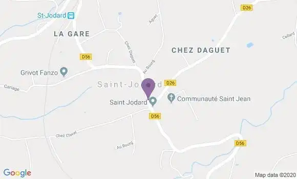Localisation Saint Jodard Bp - 42590