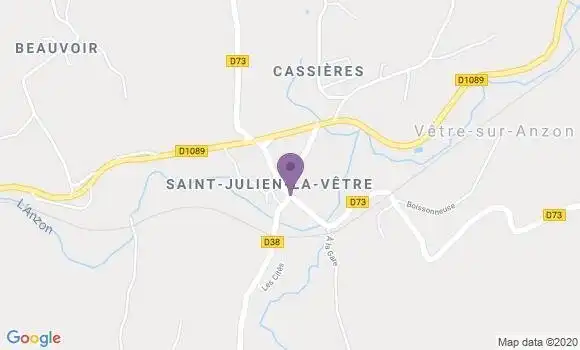 Localisation Saint Julien la Vetre Ap - 42440
