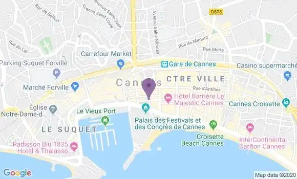 Localisation Cannes Palais - 06400
