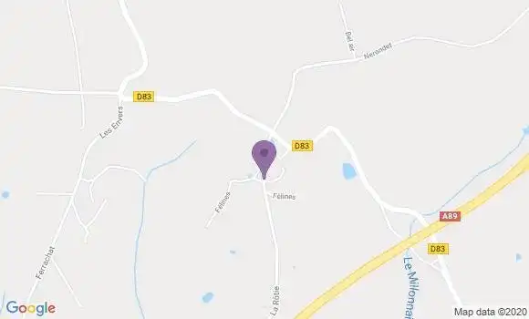 Localisation St Marcel Felines Ap - 42122