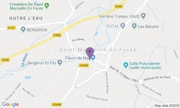 Localisation Saint Marcellin En Forez Bp - 42680