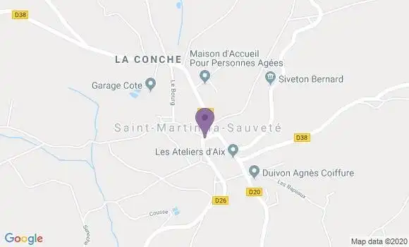 Localisation Saint Martin la Sauvete Bp - 42260