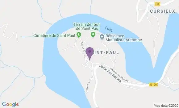 Localisation Saint Paul En Cornillon Ap - 42240