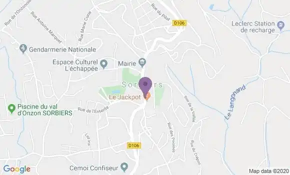Localisation Sorbiers Bp - 42290