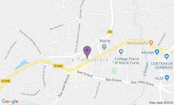 Localisation La Talaudiere - 42350