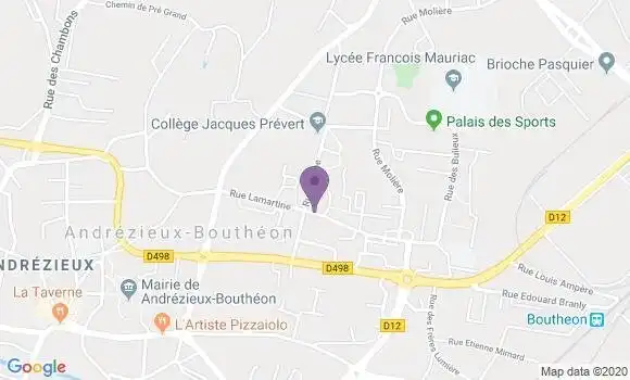Localisation Andrezieux Boutheon la Chapelle Bp - 42160