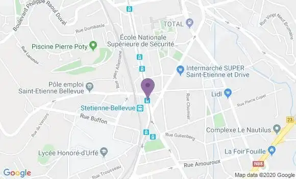 Localisation Saint Etienne Bellevue - 42100