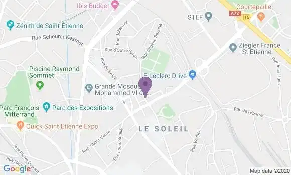 Localisation Saint Etienne Soleil - 42000