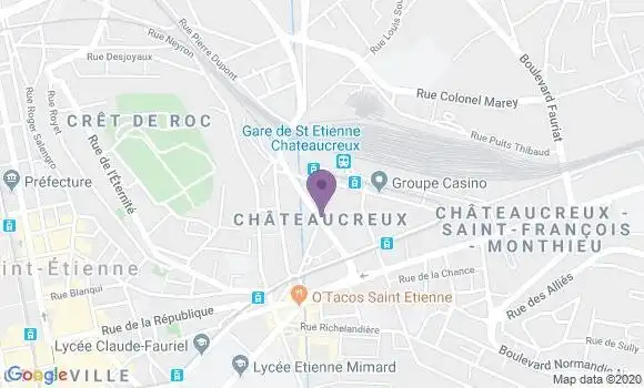 Localisation Saint Etienne Fourneyron Bp - 42000