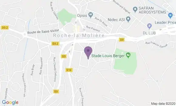 Localisation Roche la Moliere a Ap - 42230