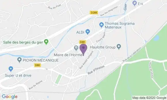 Localisation Saint Chamond Saint Julien Bp - 42400