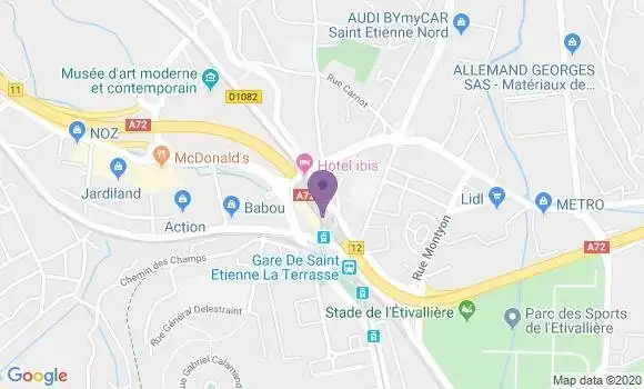Localisation Saint Etienne la Terrasse Bp - 42000