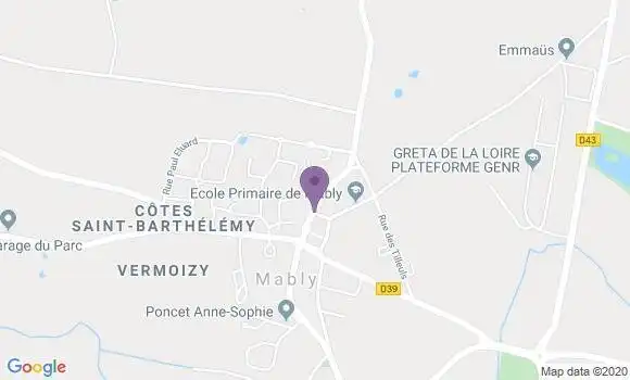 Localisation Les Tuileries Bp - 42300