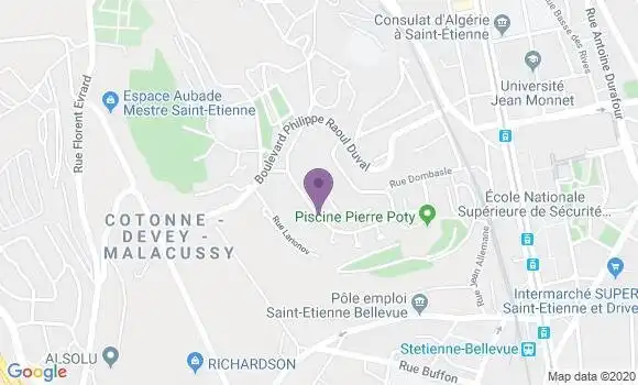 Localisation Saint Etienne la Cotonne Bp - 42100