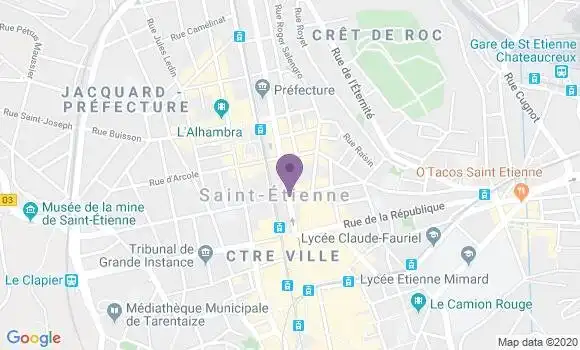 Localisation St Etienne Tarentaize - 42000