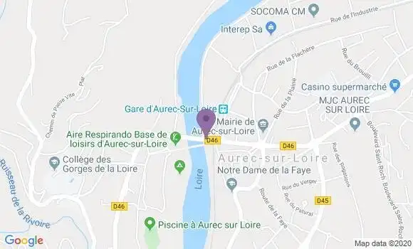 Localisation Aurec sur Loire - 43110