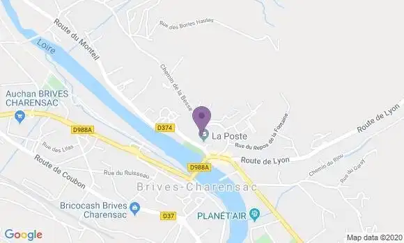 Localisation Brives Charensac - 43700
