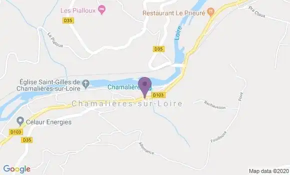 Localisation Chamalieres sur Loire Ap - 43800