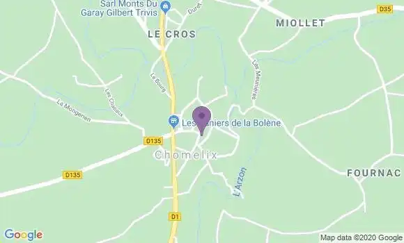 Localisation Chomelix Ap - 43500