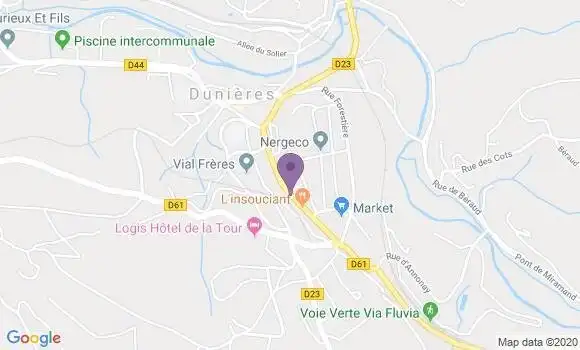 Localisation Dunieres - 43220