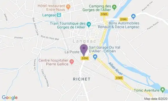 Localisation Langeac - 43300
