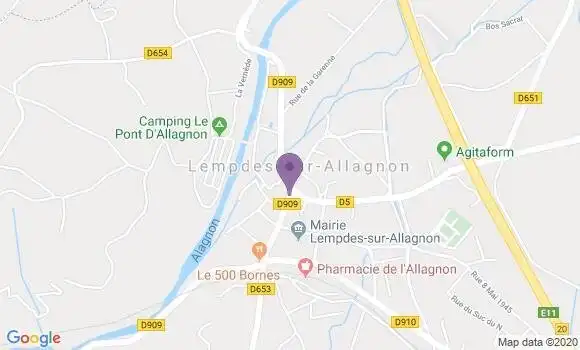 Localisation Lempdes sur Allagnon Bp - 43410