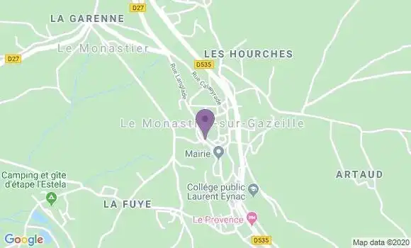 Localisation Le Monastier sur Gazeille - 43150