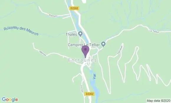 Localisation Entraunes Ap - 06470