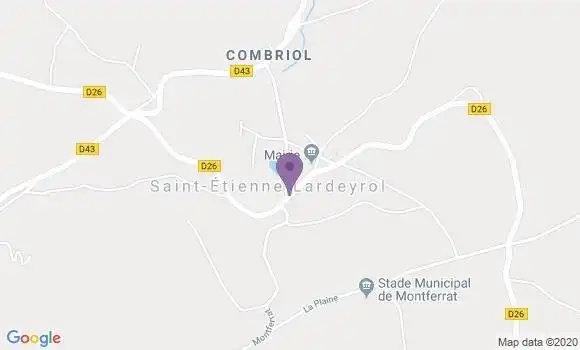Localisation Saint Etienne Lardeyrol Ap - 43260