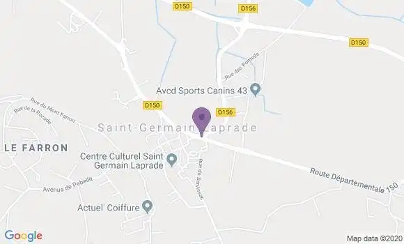 Localisation Saint Germain Laprade - 43700