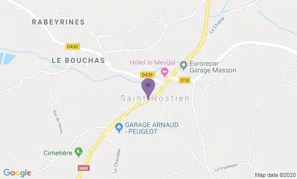Localisation Saint Hostien Bp - 43260