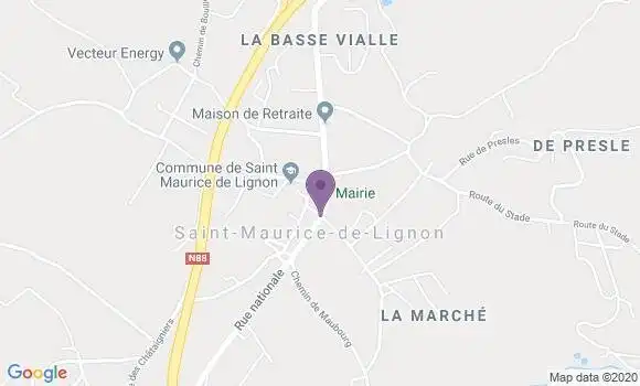 Localisation Saint Maurice de Lignon Bp - 43200